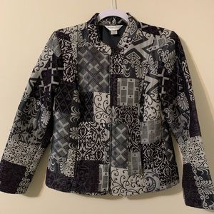 CHRISTOPHER & BANKS Zip Up Front Jacket size petite Small